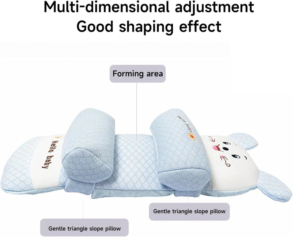 Orthopedic Baby Pillow – Flat Head Prevention & Neck Support (0–12 Months